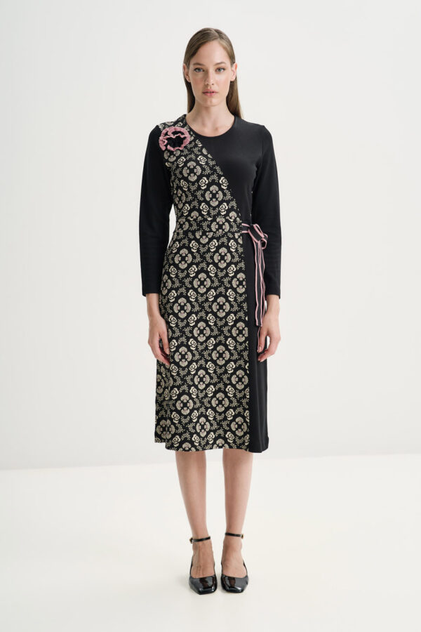 Camellia dress with belt