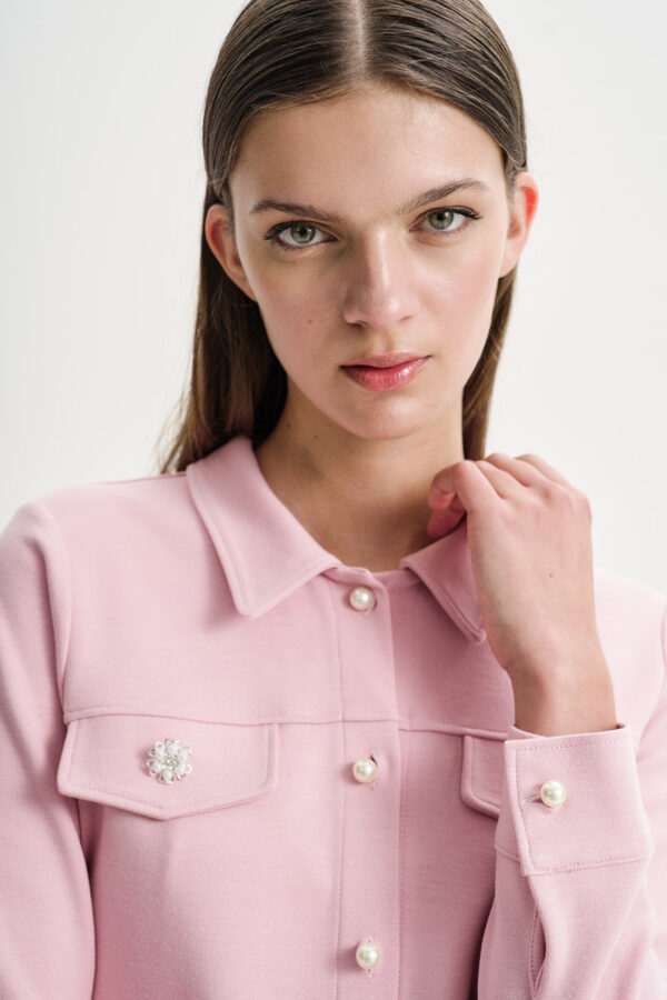 Cardigan with pearl buttons