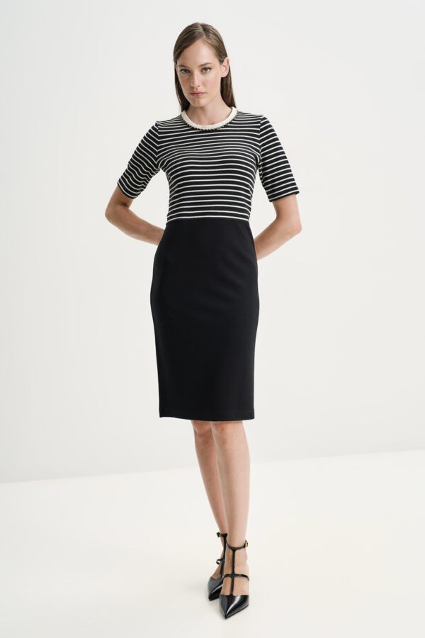 Striped braided dress