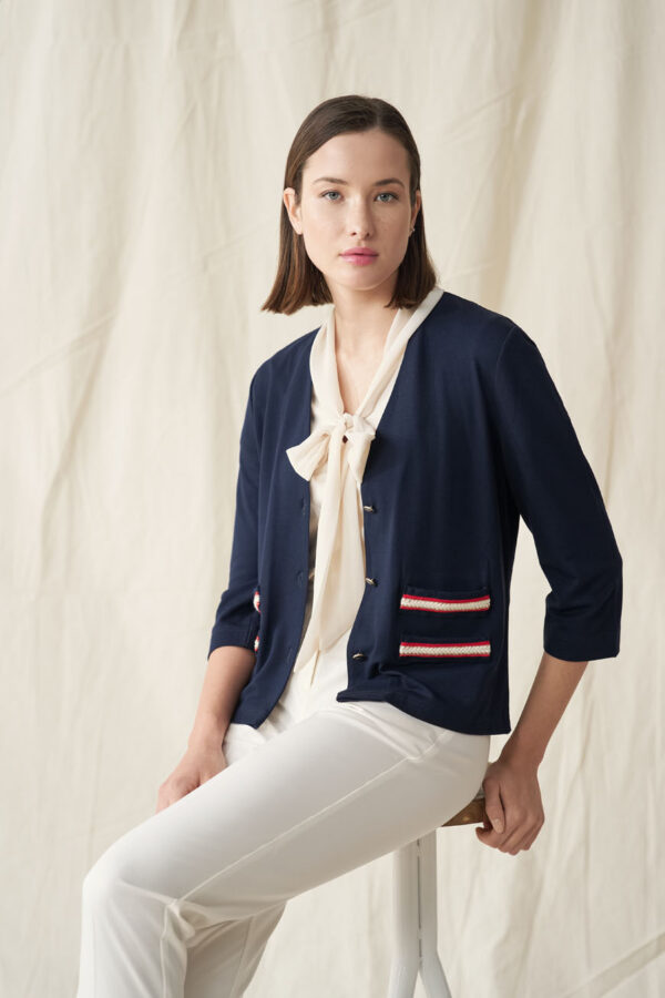 Cardigan with braid details