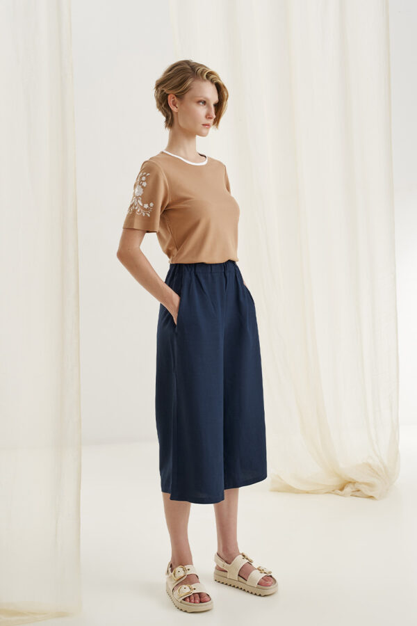 Linen blend culottes