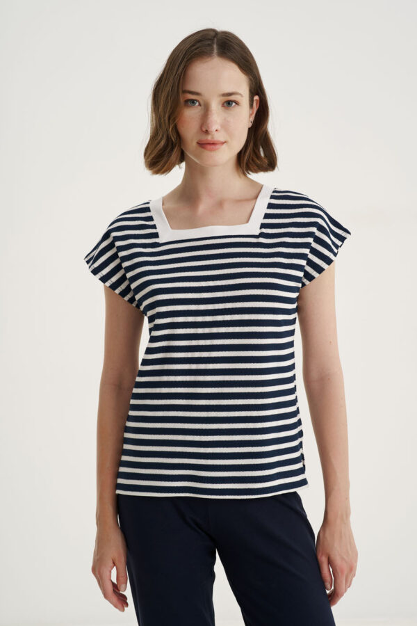 Striped blouse square