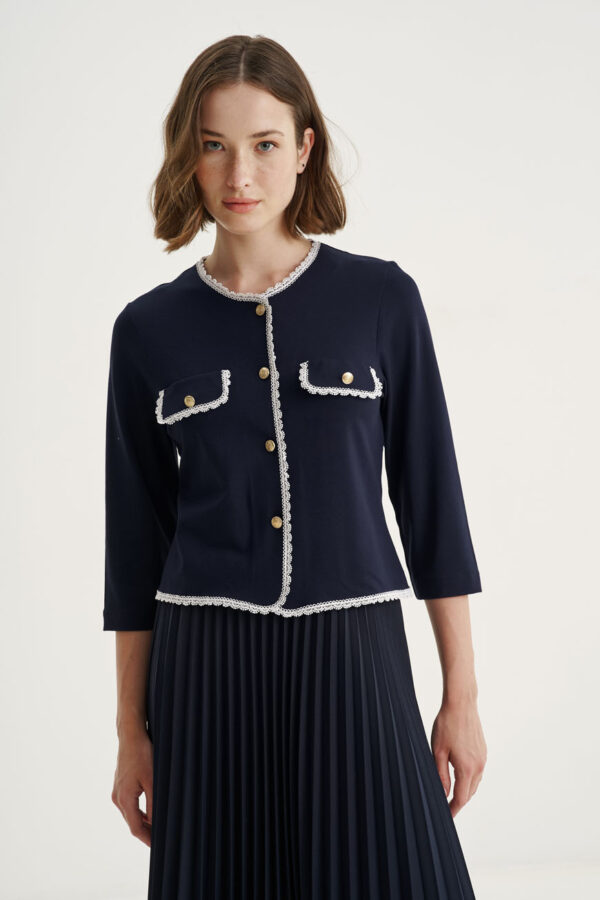 Cardigan with lace