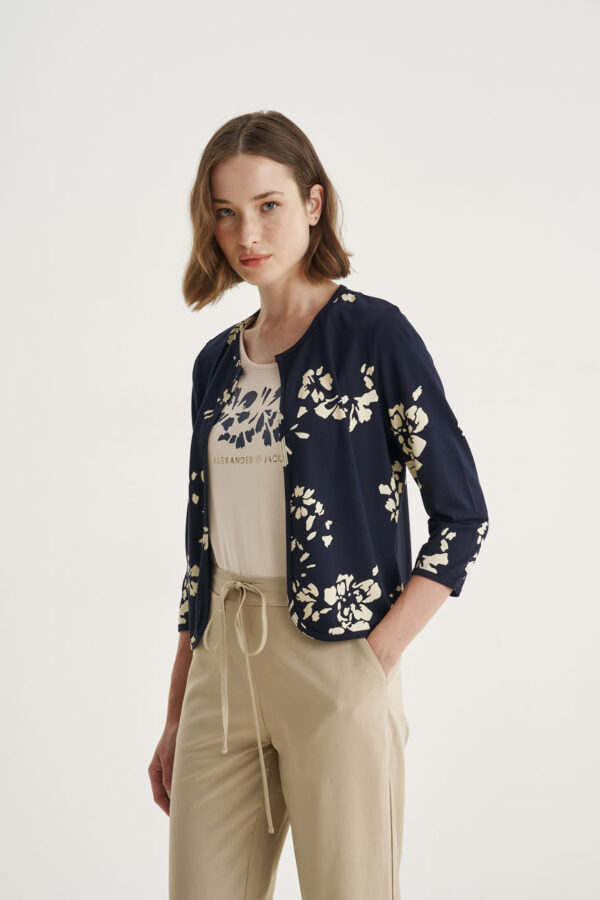 Cardigan flower print