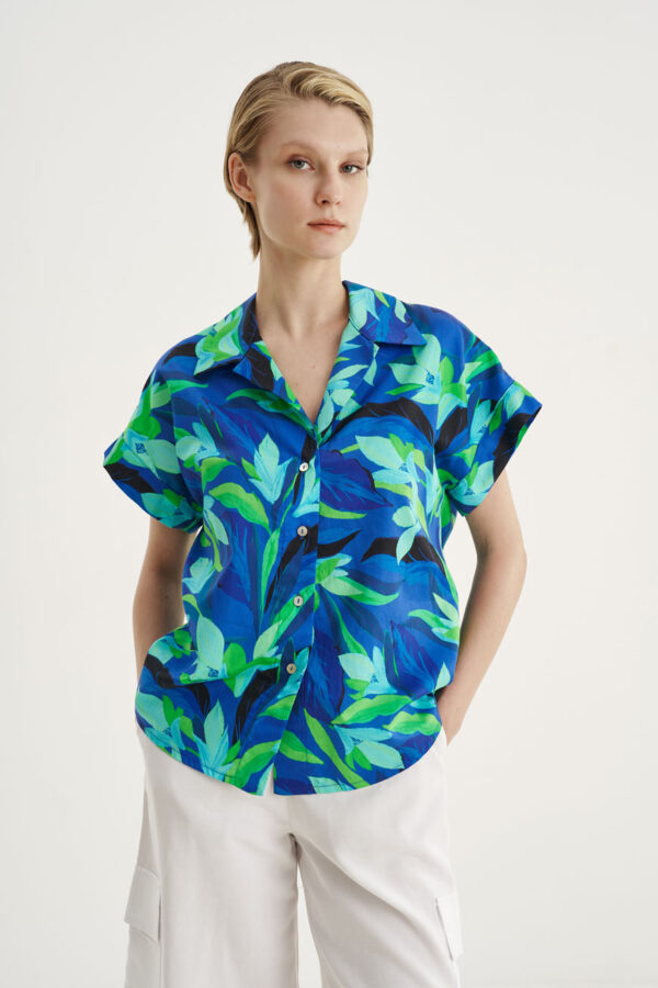 Cotton shirt boxy