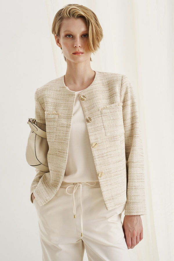 Jacket tweed beige